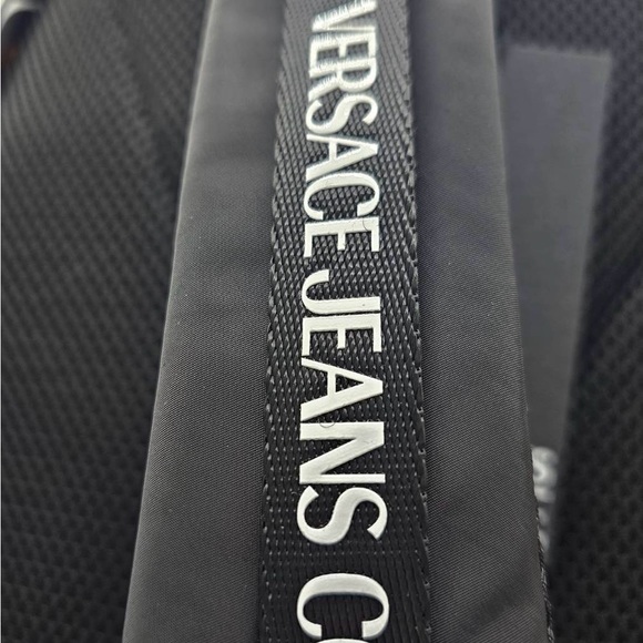 Versace Jeans Couture Logo Black And Yellow Baroque Print Backpack - Picture 5 of 11